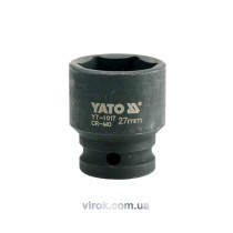Головка торцева ударна шестигранна YATO 1/2" М27 х 43 мм