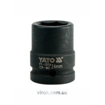 Головка торцева ударна шестигранна YATO 3/4" М24 х 50 мм