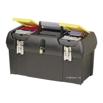 Ящик для інструментів пластиковий STANLEY 61 х 27 х 28.4 см з 2 органайзерами і лотком і металевими замками