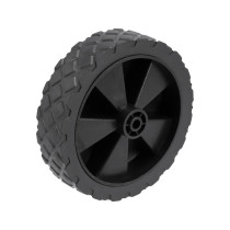 Колесо до транспортувального візка 90180 FLO: з ПВХ, Ø= 110 мм W= 27 мм, вісь Ø= 6 мм l= 50 мм [32]