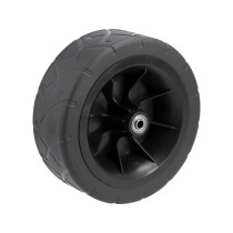 Колесо до транспортувального візка 90181 FLO: з ПВХ, Ø= 190 мм W= 70 мм, вісь Ø= 8 мм l= 120 мм [12]