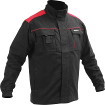 Куртка робоча COMFY YATO розмір XXL, чорно-червона, 7 кишень, 100% бавовна 