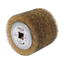 Щітка-вал до шліфувально-брашувальної машинки YATO зі стал дротян ворсом, Ø= 120/19 мм, шир.- 100 мм