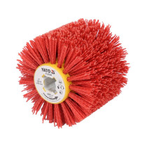 Щітка-вал до шліфувально-брашувальної машинки YATO з ПВХ ворсом, Ø= 120/19 мм, шир.- 100 мм [20]