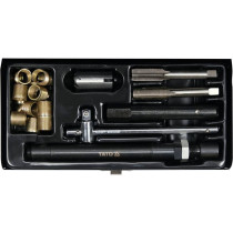 Засоби для ремонту "свічок" запалу YATO: мітчик під головку М14х 1,25 і 20 напрям. втулок, комп. 25е