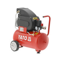 Компресор мережевий YATO 230 В, 1,5 кВт, тиск ≤ 8 Bar,  под. повітря- 200 л/хв, ресивер- 24 л [1]