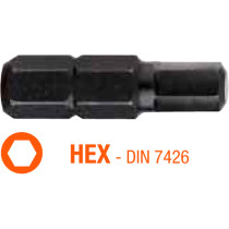 Насадка викруткова INDUSTRY USH HEX 3 x 25 мм 10 шт