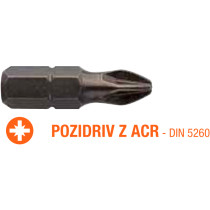 Насадка викруткова INDUSTRY USH POZIDRIV ACR PZ1 x 25 мм 5 шт
