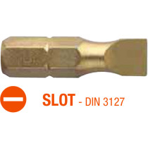 Насадка викруткова титанова ISOTIN USH плоска SL5.5 х 0.8 х 25 мм Torsion 10 шт