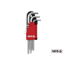 Набір ключів шестигранних Г-подібних з кулькою YATO HEX 1.5-10 мм 9 шт