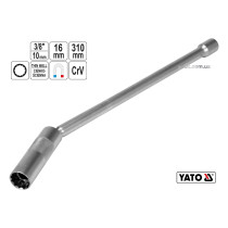 Ключ для свічок запалу дванадцятигранний магнітний YATO 3/8" М16 x 310 мм Cr-V