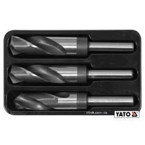 Набір свердл по металу YATO HSS 4241 Ø22-24-25 мм 75/150 мм до нержавіючої і конструкційної сталі 3 шт