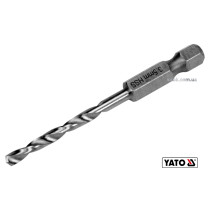 Свердло по металу YATO 3.5 x 70/38 мм HEX-1/4" HSS 6542 для нержавіючої конструктивної легованої сталі