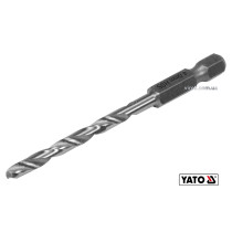 Свердло по металу YATO 4 x 75/43 мм HEX-1/4" HSS 6542 для нержавіючої конструктивної легованої сталі