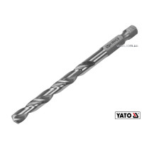 Свердло по металу YATO 6 x 93/57 мм HEX-1/4" HSS 6542 для нержавіючої конструктивної легованої сталі