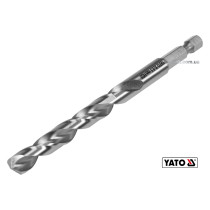 Свердло по металу YATO 8.5 x 117/75 мм HEX-1/4" HSS 6542 для нержавіючої конструктивної легованої сталі