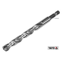 Свердло по металу YATO 9.5 x 125/81 мм HEX-1/4" HSS 6542 для нержавіючої конструктивної легованої сталі