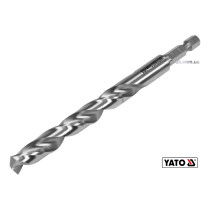 Свердло по металу YATO 10 x 133/87 мм HEX-1/4" HSS 6542 для нержавіючої конструктивної легованої сталі