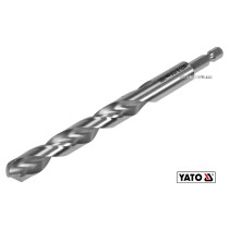 Свердло по металу YATO 12 x 151/101 мм HEX-1/4" HSS 6542 для нержавіючої конструктивної легованої сталі