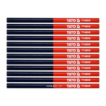 Олівці столярні двоколірні YATO 175 мм стержень 4 x 2 мм 12 шт