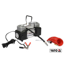 Компресор автомобільний YATO 12 В 250 Вт 60 л/хв 1 МПа + шланг 5 м + насадки + мішок