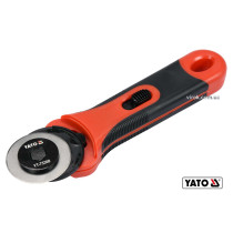 Ніж YATO з висувним круглим сталевим лезом 45 мм ручка- TPR+ABS
