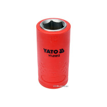 Головка торцева шестигранна діелектрична YATO 3/8" М12 х 45/28 мм VDE до 1000 В
