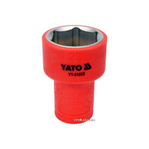 Головка торцева шестигранна діелектрична YATO 3/8" М22 х 47/30 мм VDE до 1000 В