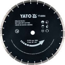Диск алмазний сегментний по бетону YATO : Ø= 400x 25,4 мм. t= 3,6 мм, до YT-84820