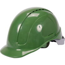 Каска для захисту голови YATO зелена з пластика ABS