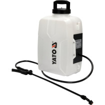 Оприскувач рюкзаковий акумуляторний YATO: бачок- 12 л, продуктивність- 1,5 л/хв (БЕЗ АКУМУЛЯТОРА)