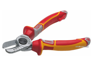 Ножиці NWS 160 мм для кабелю Al/Cu 16 мм з ізольованими ручками VDE до 1000 В