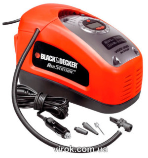 Компресор автомобільний Black+Decker від 2 джерел живлення - 12 В / 230 В