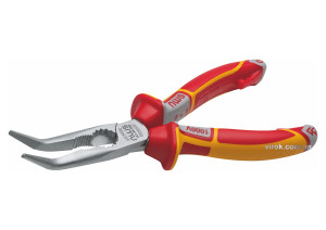 Щипці подовжені NWS вигнуті 45° з ізольованими ручками VDE до 1000 В 205 мм