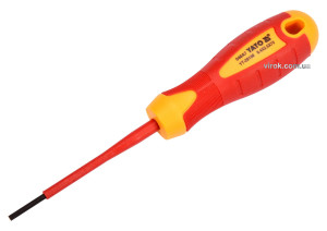 Викрутка діелектрична плоска YATO SL2.5 x 75 мм VDE до 1000 В
