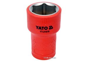 Головка торцева шестигранна діелектрична YATO 3/8" М18 х 47/30 мм VDE до 1000 В