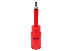 Головка торцева діелектрична з насадкою викрутковою HEX YATO 1/2" H5 x 120 мм VDE до 1000 В