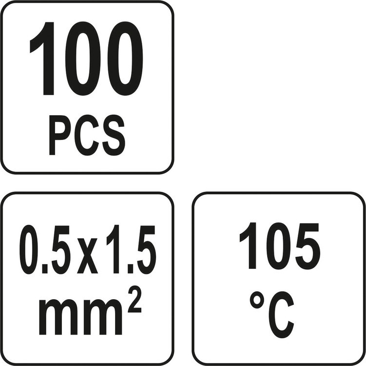  Кембрики термоусадні при t≤ 105°C з припоєм YATO, прозорі, для .