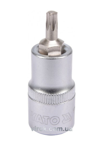 Головка торцевая с отверточной насадкой TORX YATO 1/2" Т27 х 55 мм