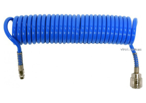Шланг пневматический спиральный полиуретановый YATO 5.5 х 8 мм 5 м