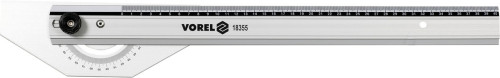 Кутник установний алюмінієвий VOREL: l= 400 мм, 2 сторони 0-90°, з метричною шкалою