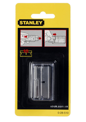 Лезвия трапециевидные STANLEY 40 х 40 мм для скребка STANLEY (0-28-500)
