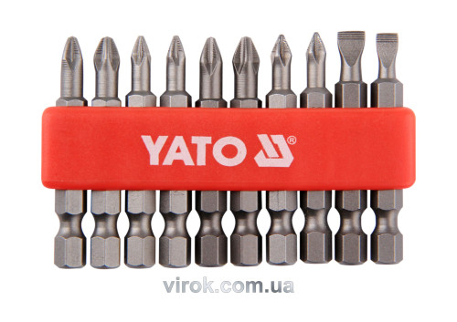 Набор насадок отверточных YATO 1/4" 50 мм 10 шт