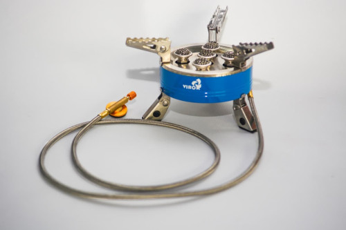 Плита газова туристична VIROK 5 комфорок + шланг з різьбовим (7/16) з'єднанням 