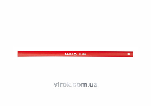 Карандаш столярный красный YATO 245 х 12 мм 144 шт