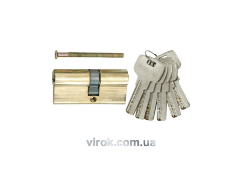 Сердцевина замка асимметричная латунная VOREL 67 мм 31/36 мм 6 ключей