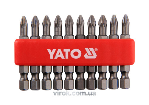 Насадка отверточная YATO 1/4" крестовая PН2 х 50 мм 10 шт