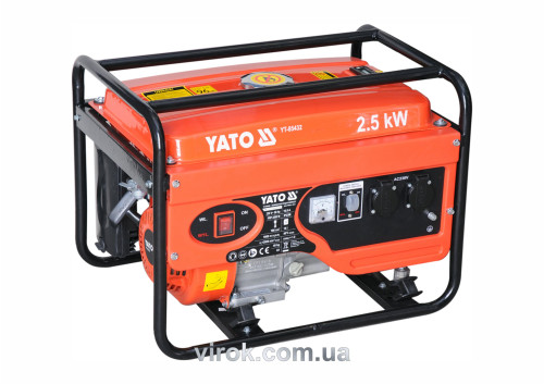 Генератор бензиновий YATO, 2,5 кВт, бак 15л.