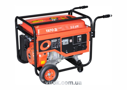 Генератор бензиновий YATO, 5.0 кВт, бак 25л.