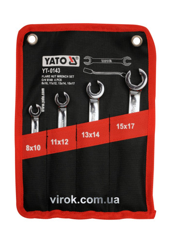 Набор ключей разрезных YATO М8-17 мм 4 шт